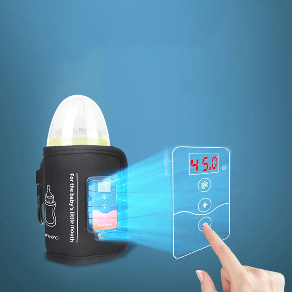 

Портативная USB-подогреватель для детских бутылочек, уютная неопреновая сумка с подогревом, черный, сохраняет тепло раствора для кормления молоком