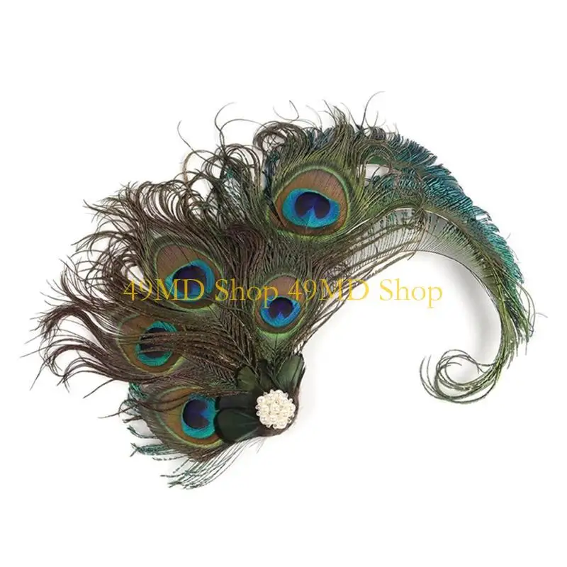 

49MD Peacocks Hair Pin Peacocks Hair Clip For Women Side Clip Peacocks Headpiece 1920s Fascinator