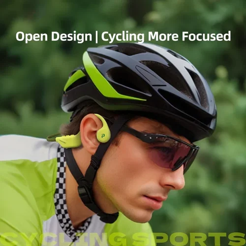 Imagen 2 del producto POLVCDG X1 auriculares de conducción ósea para ciclismo 32GB de memoria Bluetooth 5,4 auriculares abiertos para correr tecnología deportiva modelo 2025