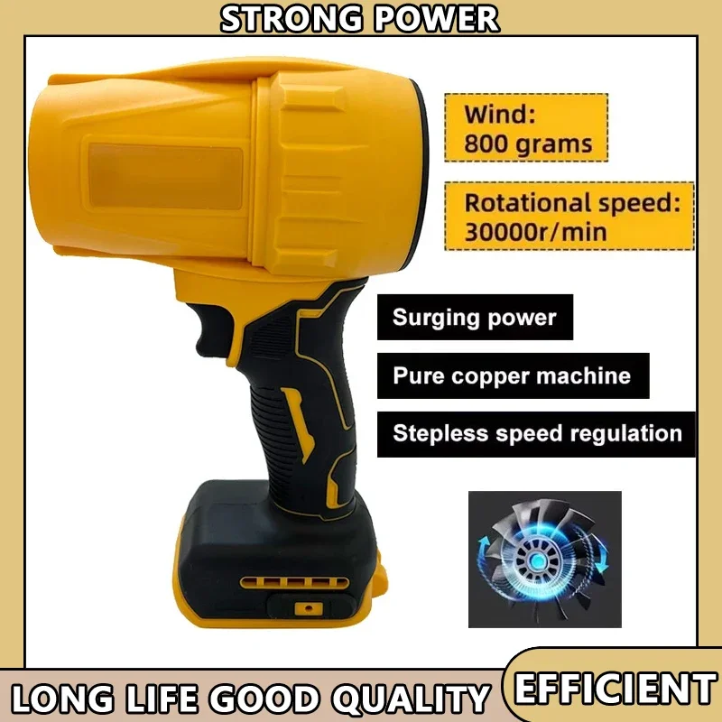 Fit dewalt 30000rpm 20v recarregável ferramenta de sopro de poeira ventilador de ar sem fio turbo ventilador portátil violento secador