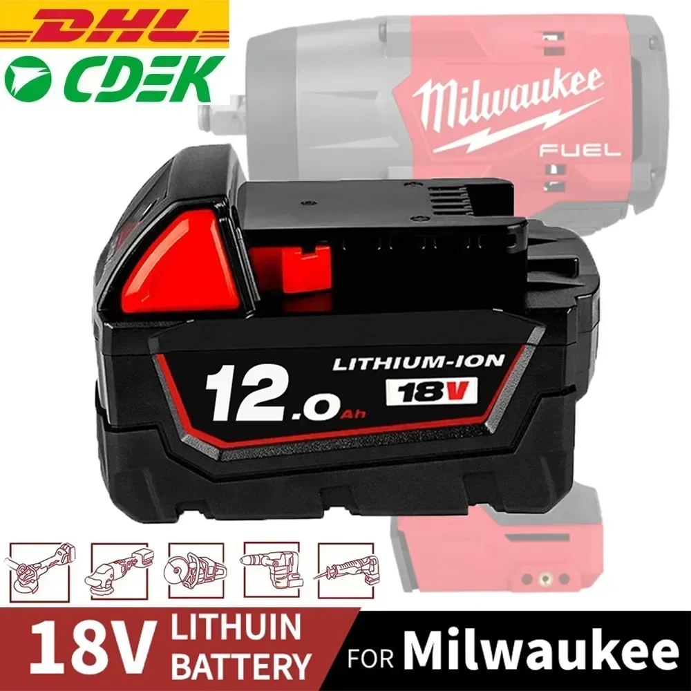 

NEW 18V For Milwaukee M18 M18B6 18V XC 12Ah 9Ah Li-ion Battery 48-11-1860 /Charger rechargeable battery