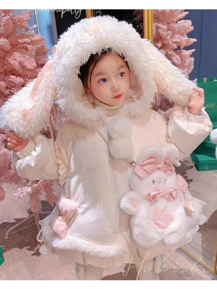 

Новая зимняя куртка для девочек 2025 года: однотонная, утепленная хлопком, милая теплая верхняя одежда для малышек, модный стиль для холодной погоды