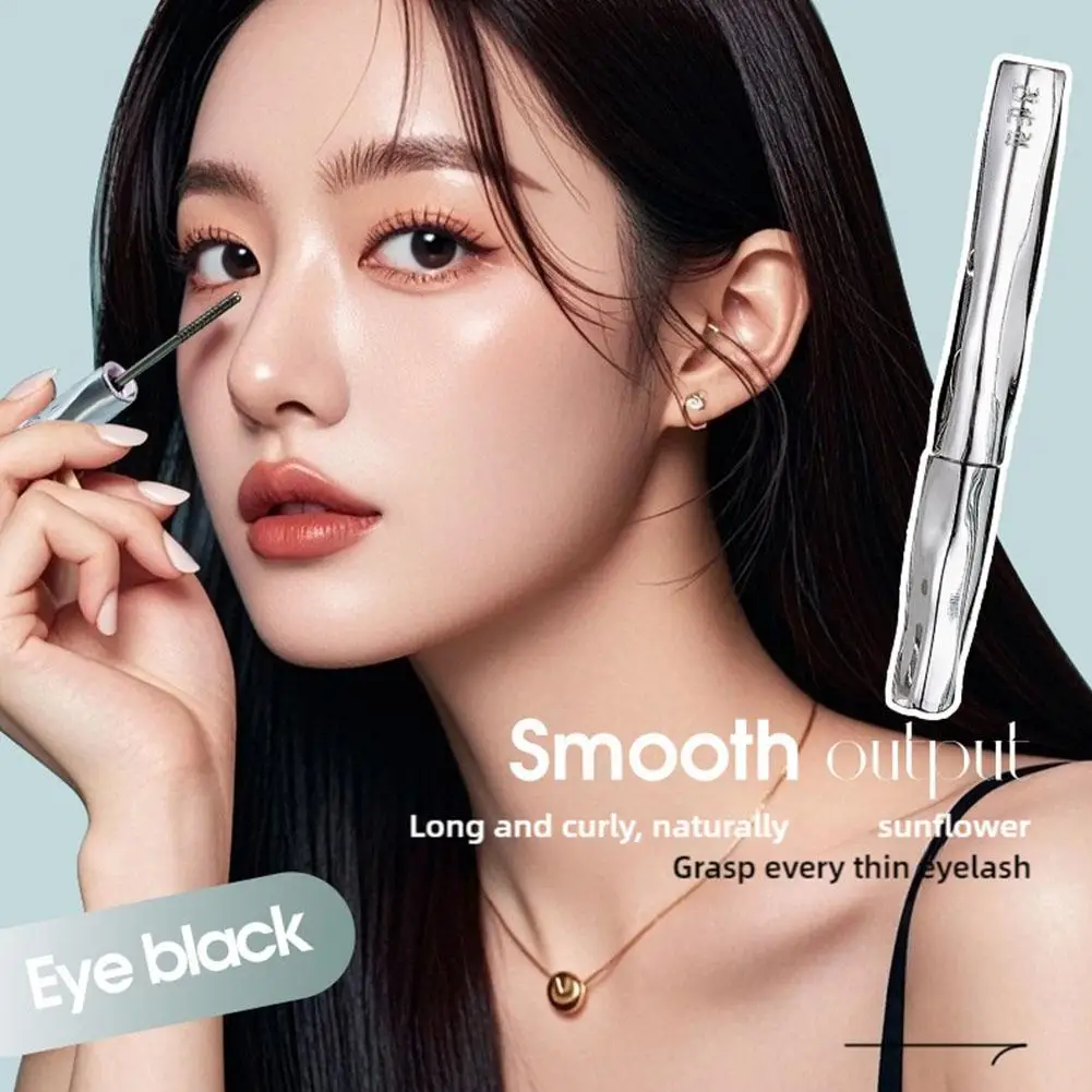 Metal Iron Lashes Mascara Waterproof Silk Fiber Mascara Black Long Curling Eyelash Extensions Non-clumping Eyes Makeup Cosmetics