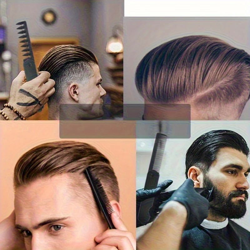 Multifuncional Portable Folding Pocket Combs Wide Tooth Oil Head Comb Beard Combing Barber Hair Clipper Comb Hair Styling Tools view 3