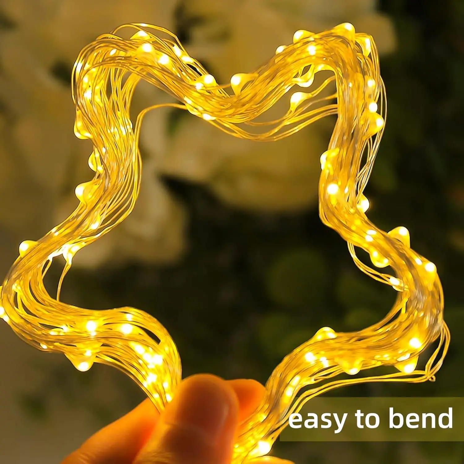 Fio de cobre de natal led string luz usb/bateria operado guirlanda cordas de iluminação de fadas casamento feriado decoração do quarto