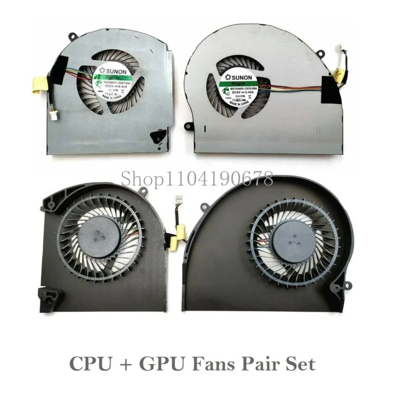 Par de ventiladores de refrigeración para CPU y GPU, juego de 5V CC, para Dell Alienware 17R3 R4 R5 Series