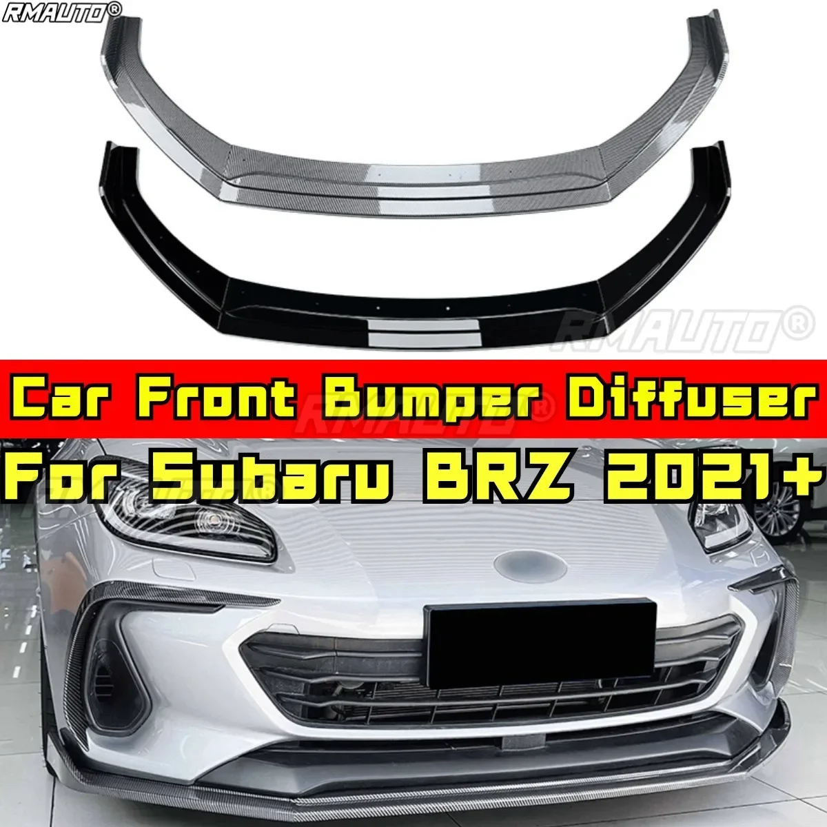 

For Subaru BRZ 2021+ Body Kit Front Bumper Spoiler Front Bumper Diffuser Lip Protector Splitter Accessories Modification Part