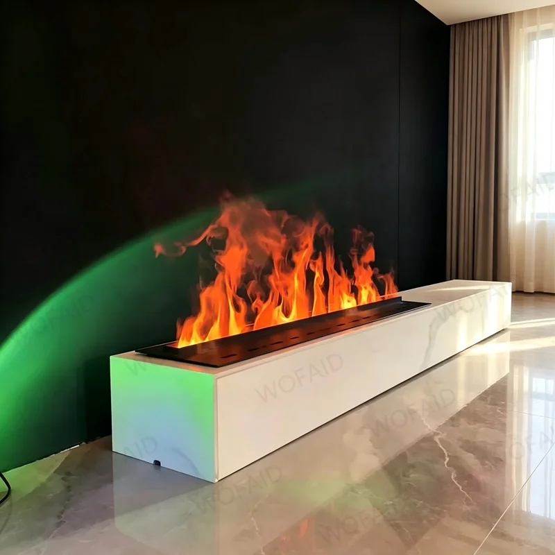 Realistic Flame Effect Electric Fireplace,3D Mist Steam Fireplace Insert for Home Decor Freestanding Water Mist Fireplace firepi