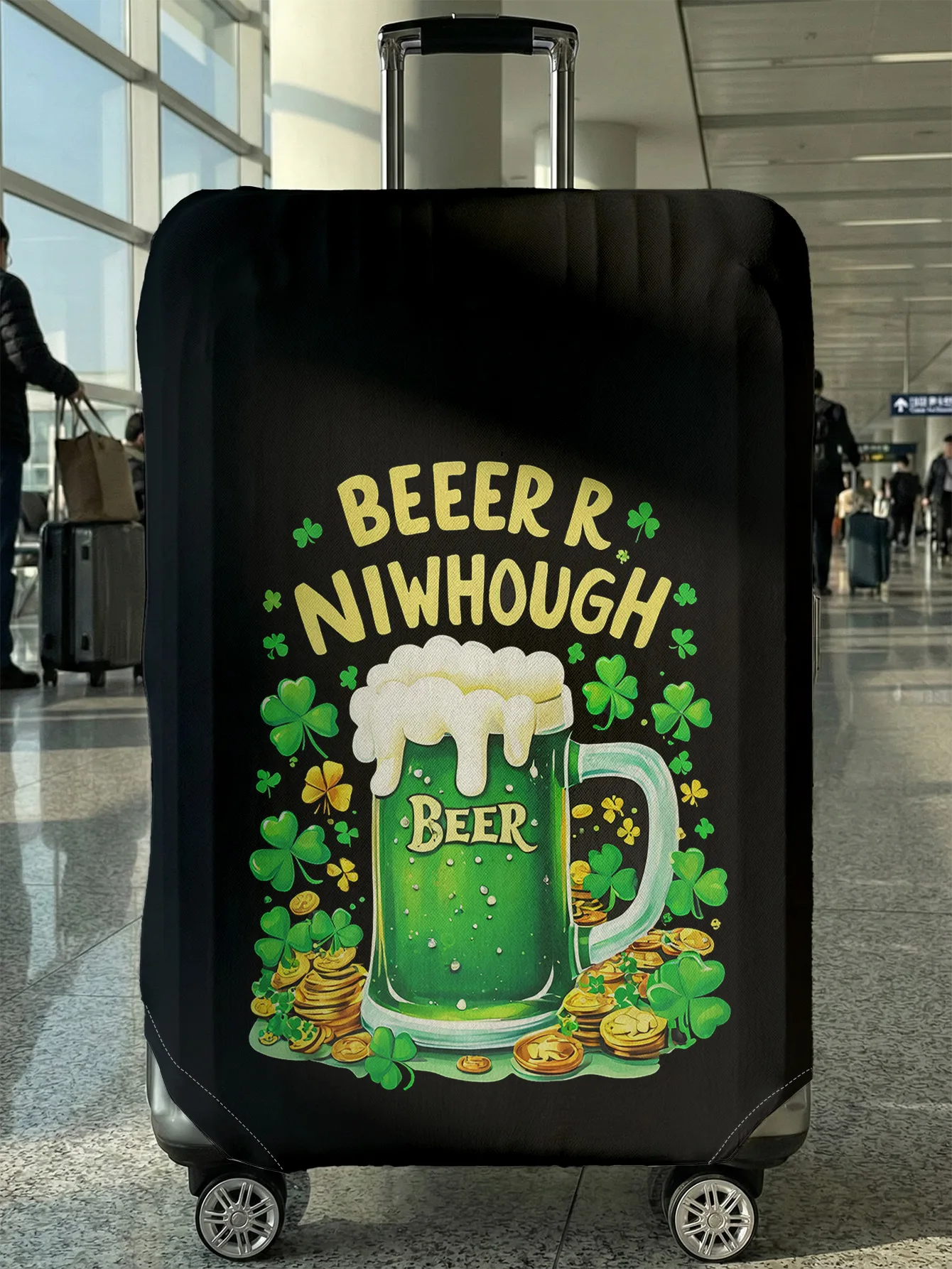 

Beer glass clover coin luggage protection case, suitable for 18-32 inch luggage cases, luggage handle gloves, travel accessories