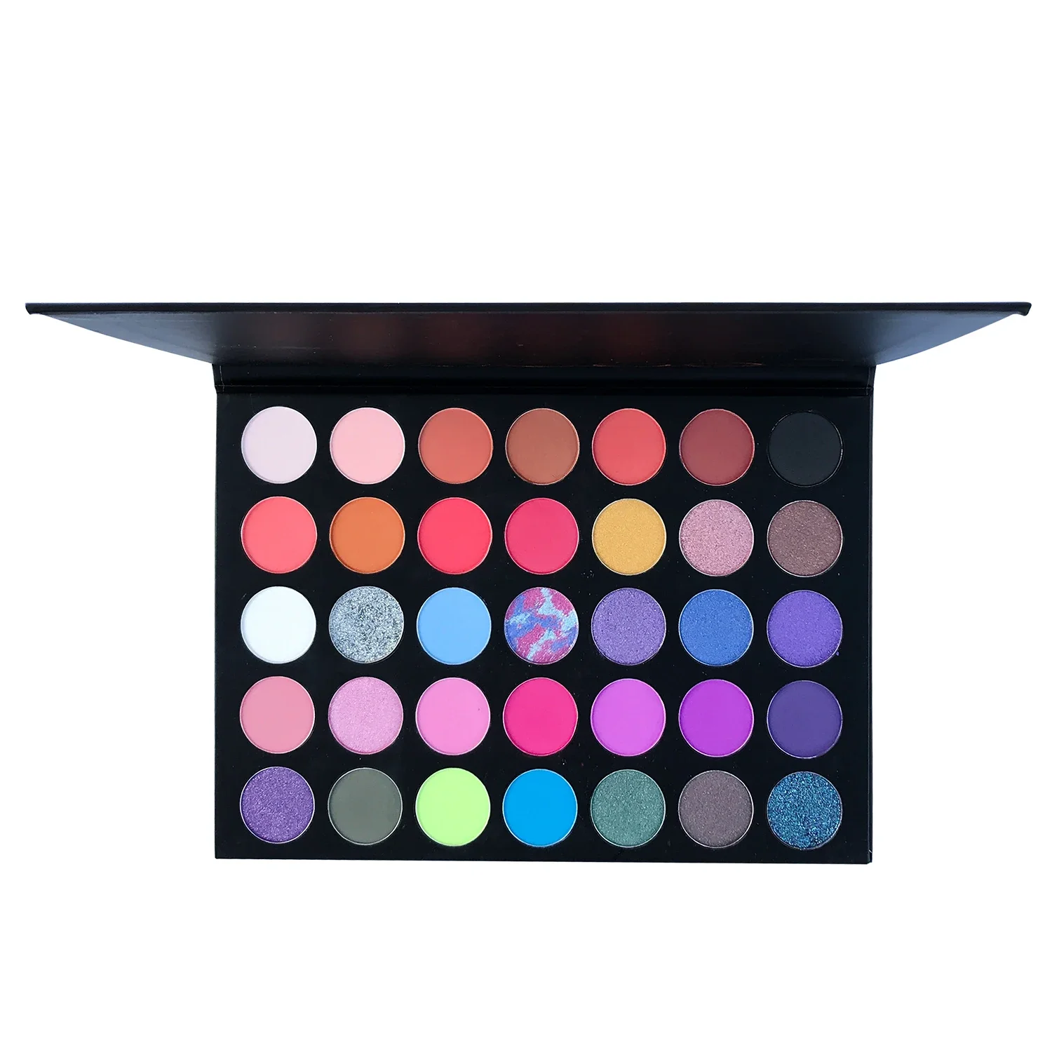 

Private Label 35 Colors Eyeshadow Custom Bulk Black Paper-tray Glitter Shimmering Matte Waterproof Pigment Eye Shadow Makeup