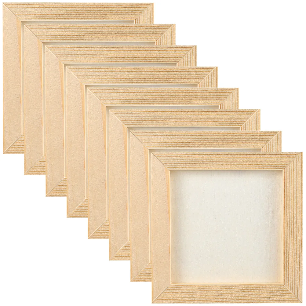 

8 Pcs Clay Picture Frame Artwork for Children Storage School Project Frames Kids Children's Wood Craft