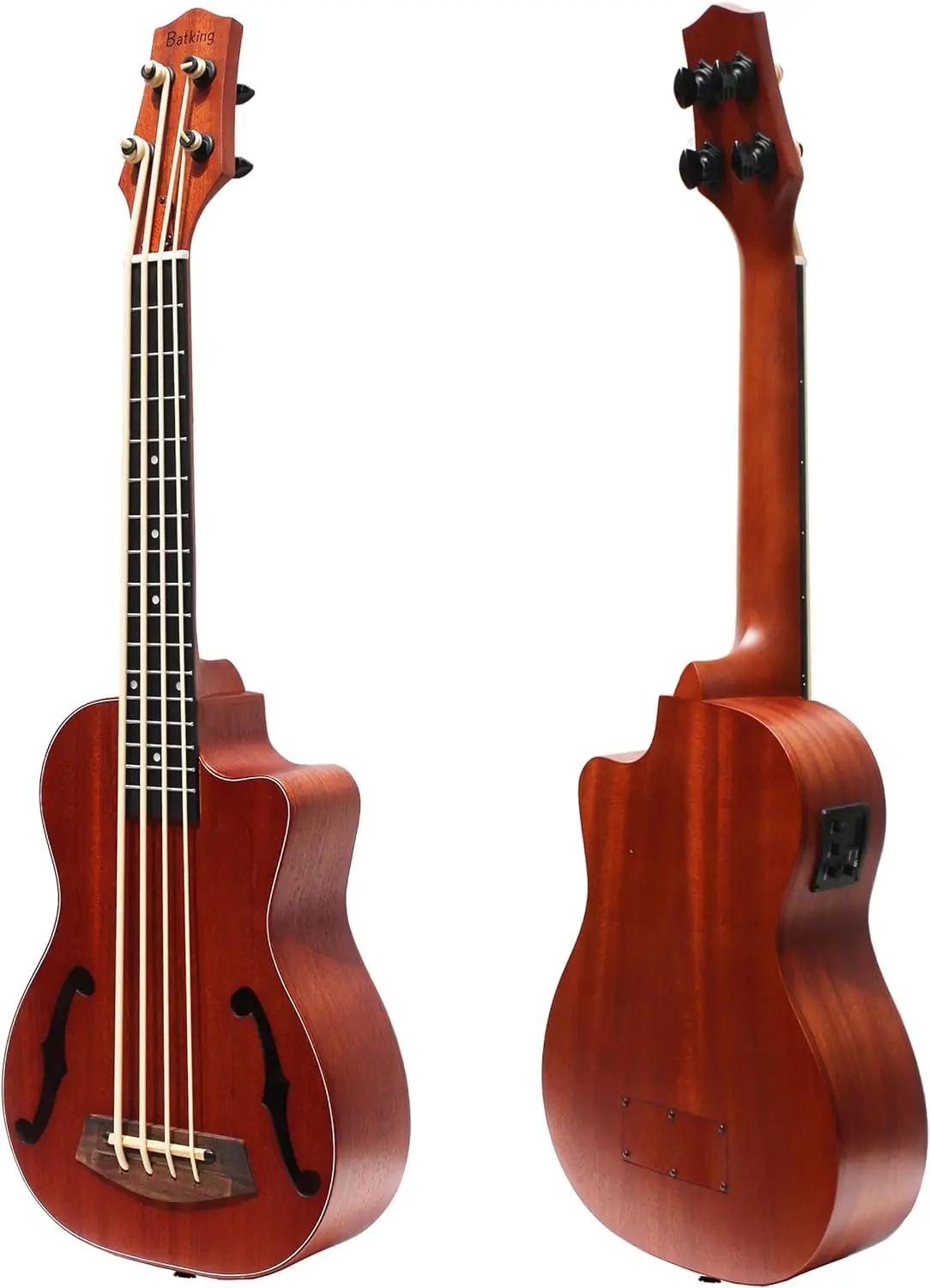 Ubass Electric Ukulele Bass, 30 inch Baritone Bass Ukelele Fretted, Electric Acoustic Bass Uku Wtih Gig Bag