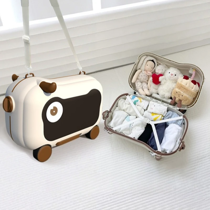 

Kids Ride on Suitcase Outdoor Toys Cartoon Riding Toy for Toddlers Portable Travel Luggage Box Sports Toy Boys Girls Gifts