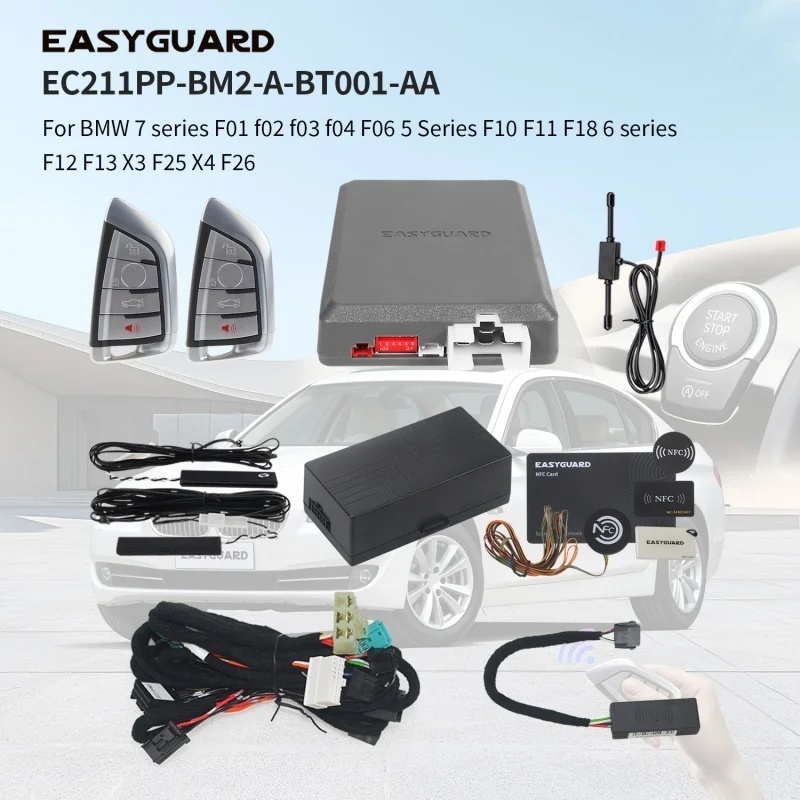 EASYGUARD Smartphone APP control CAN BUS PKE Passive Keyless Entry Remote Starter for BMW 7 series F01 f02 f03 f04 F06 5 Series