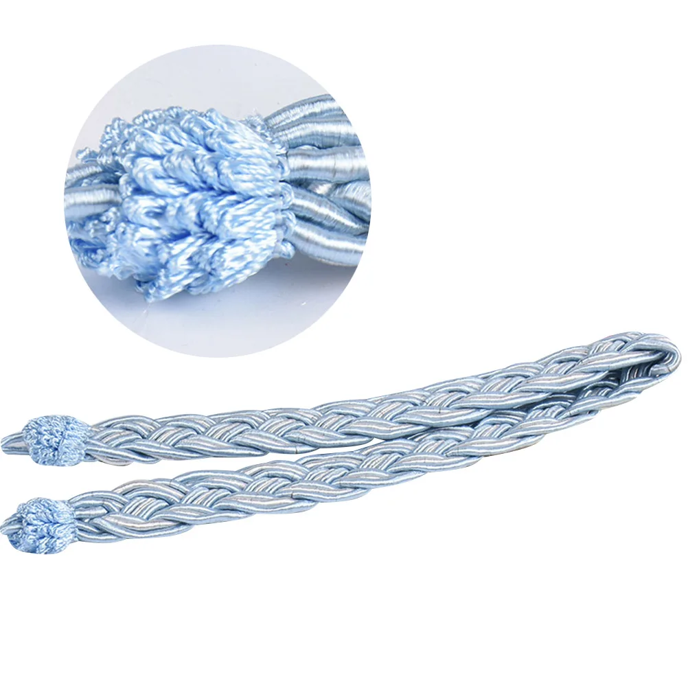 

2 Pcs Creative Curtain Tiebacks Rope Adjustable Length Ties Magnetic Buckle Elastic Manual Curtains Supplies