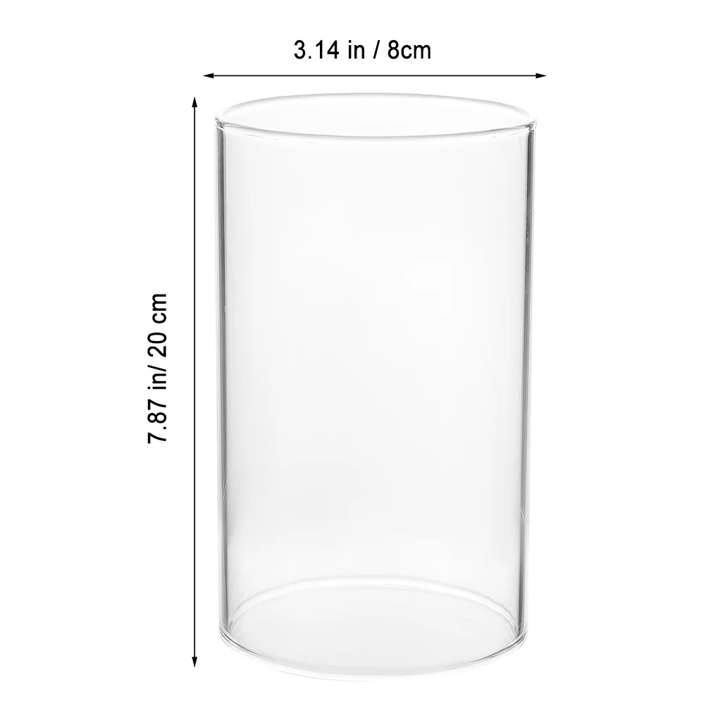 2Pcs Transparent Glass Cloche Holders Desktop Decorative Cover Elegant Style for Home Office Party Wedding Accessories