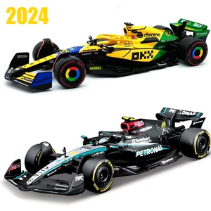 Bburago 1: 43 Tim F1 Mercedes-AMG Petronas W15 2024 # 44 Hamilton #63 Mainan Model Die Cast Mobil Paduan George Russell Koleksi 12 diecast f1 penjualan terbaik - №