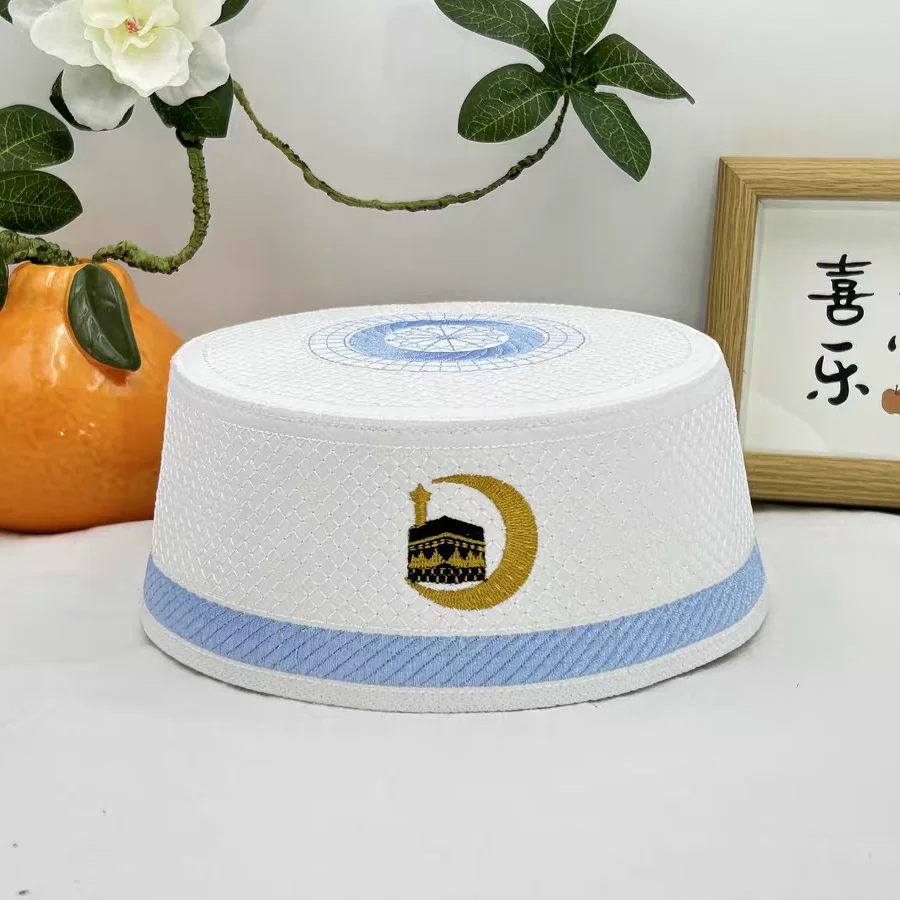 Muslim Caps For Men Clothing Prayer Hat Islamic Embroidery Kufi Tax Products Kippa Turkish Modern Polyester 03551
