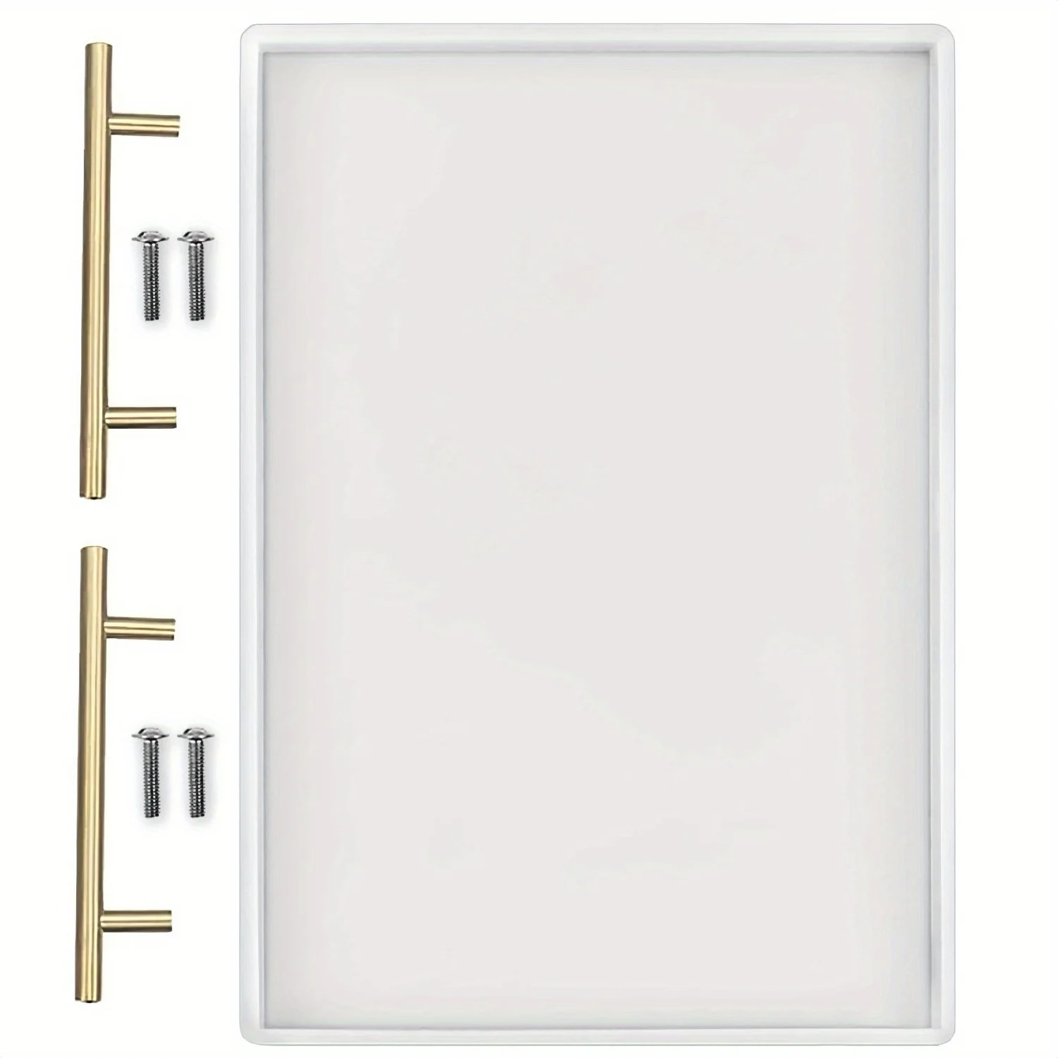Resin Silicone Moulds, 2D Flat Plate Large Size Deep Type Silicone Tray Moulds With Handles For Rectangular Resin Casting, Deep Resin Casting Mould For DIY Dinner Plates, Dressing Table Storage Boxes, Coffee Table Ornaments And Home Storage Items view 4