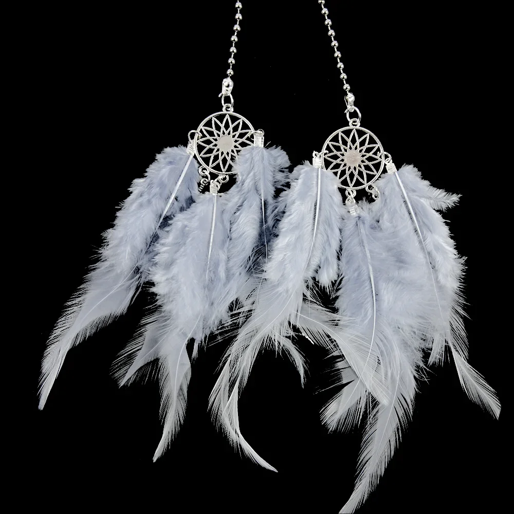 1PC Dream Catcher Car Pendant Feather Wind Chime Creative Cute Car Interior Decoration Rearview Mirror Pendant