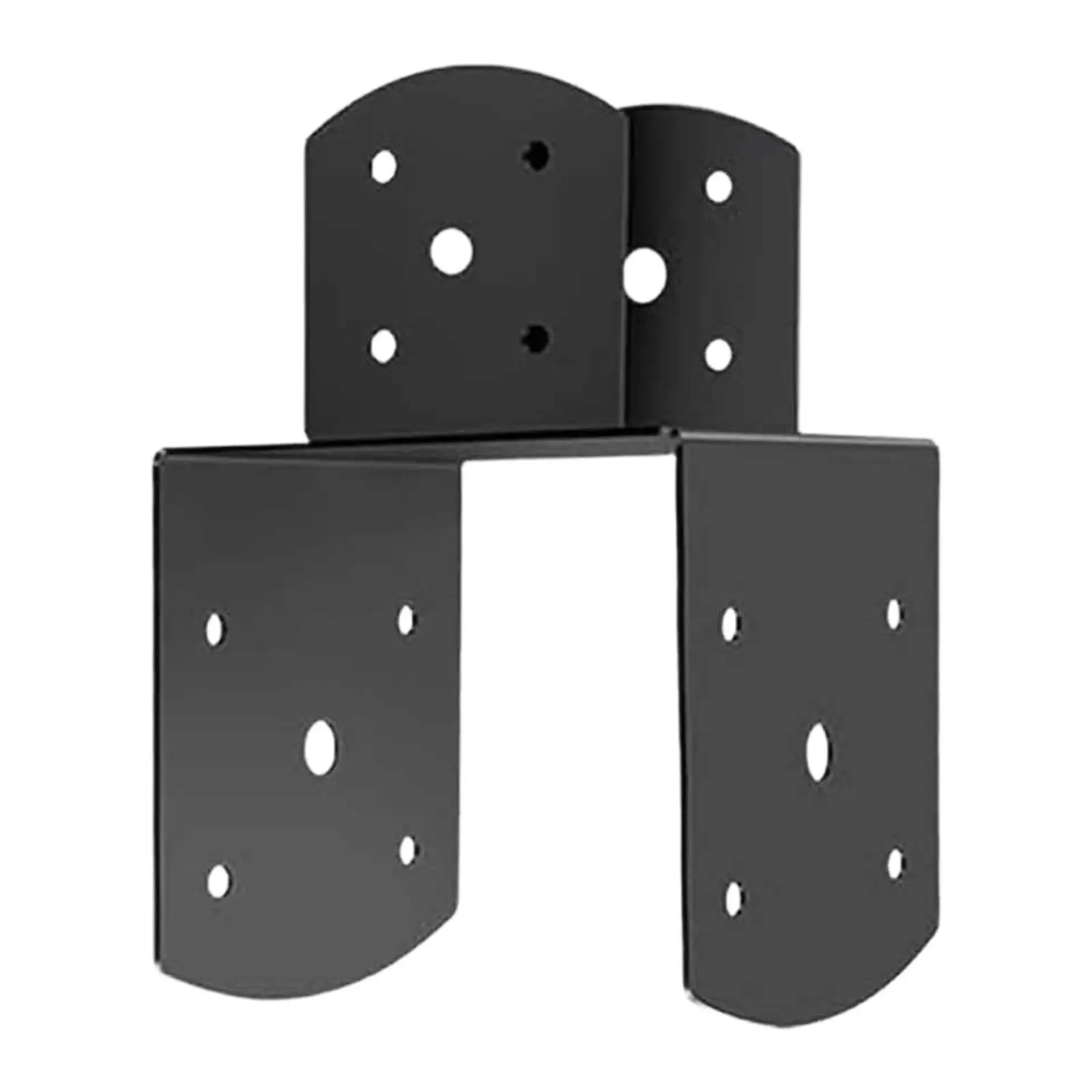 

Fence Post Caps Tie Bracket Black Rust Resistant Carbon Steel Pre Drilled for Wood Deck Fence Mounting