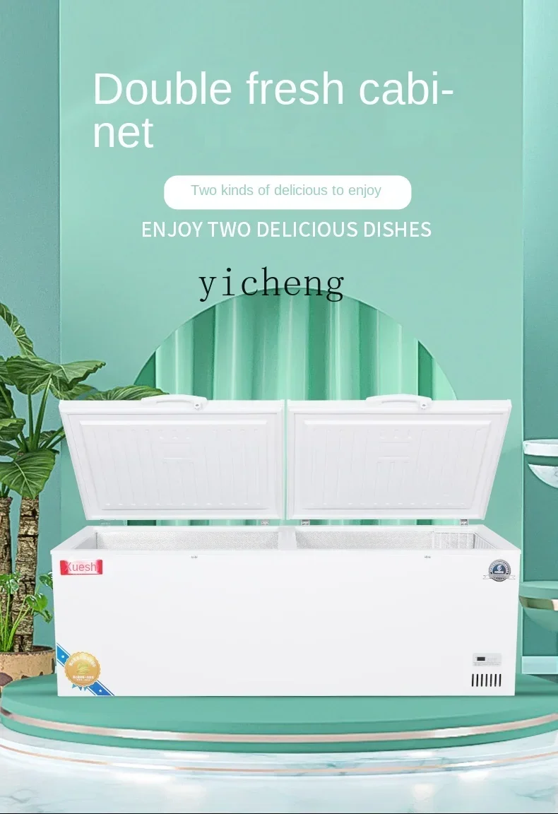 Commercial Large Capacity Freezer Fresh-Keeping Frozen Horizontal Supermarket Refrigerator Refrigerated Freezer