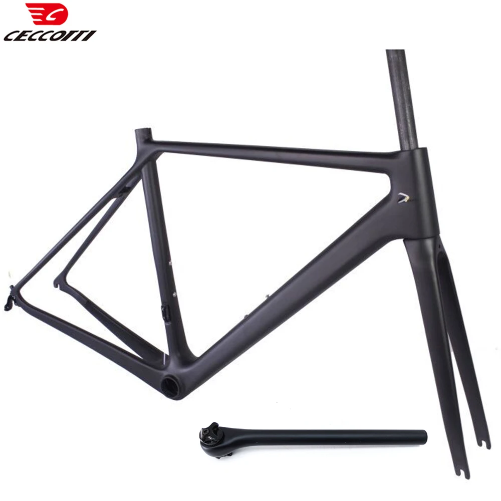 Ultra Light 700C Racing Road Bike Frame, T1000 Full Carbon Fiber Bicycle Frameset, V Brake Framework