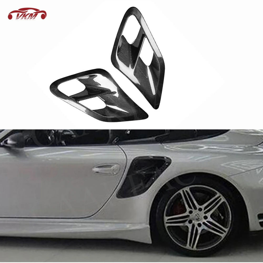 

Для Porsche 911 997 Turbo 2004-2012 2 шт. боковые вентиляционные отверстия из углеродного волокна, крышка воздухозаборника, боковая вентиляционная решетка, комплекты кузова FRP
