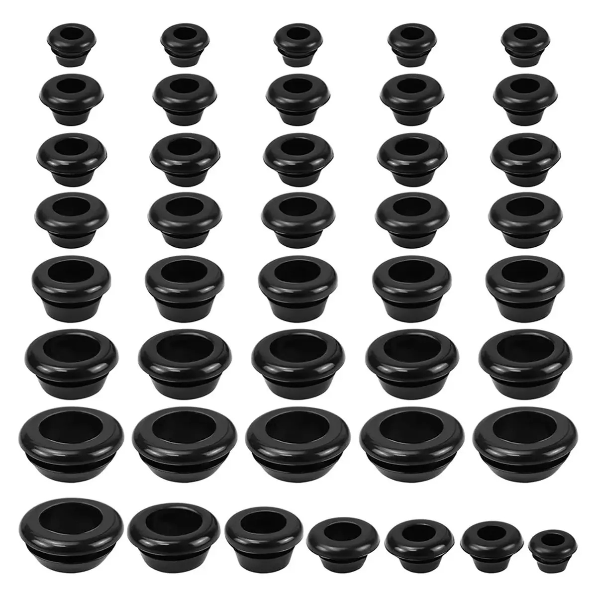 AB09 70pcs Rubber Grommet Assortment Wiring Cable Gasket Plug Cable Passage Grommet Electrical Conductor Grommet Set O Rings