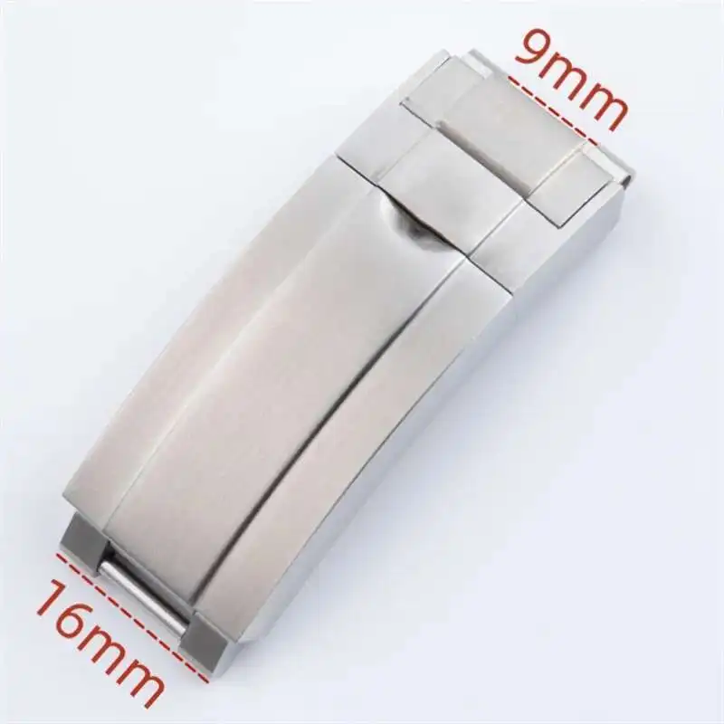 Hoge Kwaliteit 9Mm Sier Goud 316L Rvs Implementatie Gesp Verstelbare Glide Lock Voor RX Submariner GMT Horloge