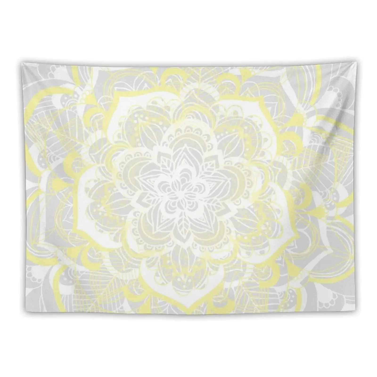 

Woven Fantasy - Yellow, Grey & White Mandala Tapestry Room Decor Korean Style Funny Aesthetic Room Decorations Tapestry
