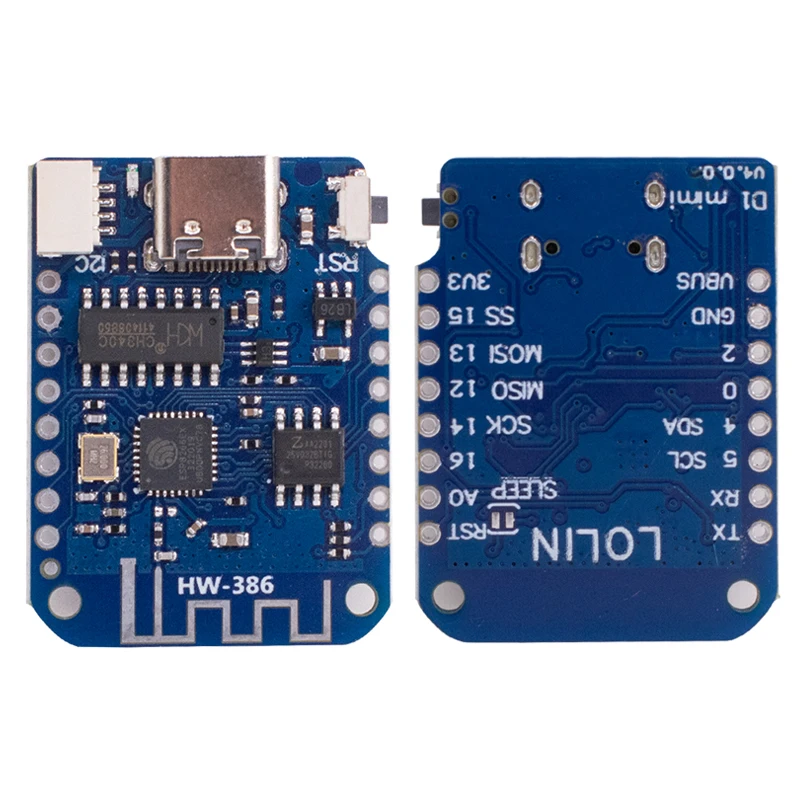 WEMOS D1 Mini V4.0.0 TYPE-C USB WIFI Internet das Coisas Placa baseada ESP8266 4MB LOLIN 12C MicroPython Nodemcu Arduino Compatível