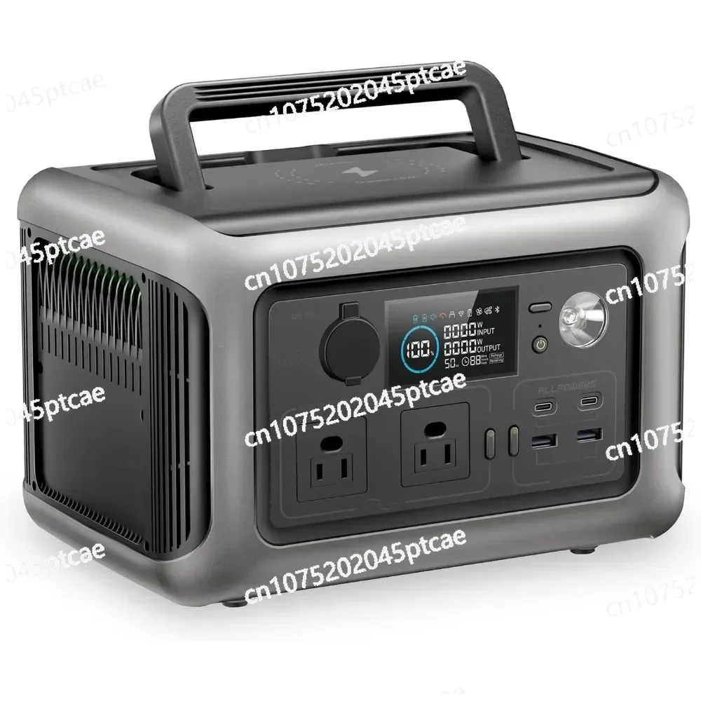 Portable Power Station R600, LiFePO4 Battery Backup, UPS Function, 1 Hour to Full 400W Input, 299Wh, 600W