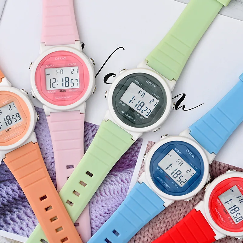 Montre de Sport pour enfants, Version améliorée, 5 bars, étanche, numérique, LED, pour écoliers filles et garçons