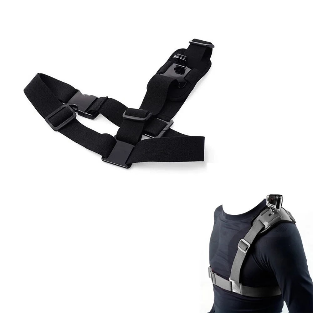 360 Degree Rotary Belt Backpack Shoulder Strap Mount For GoPro Hero 12 11 10 9 8 7 6 5 4 3+ 2 Skiing Action Camera Accessories