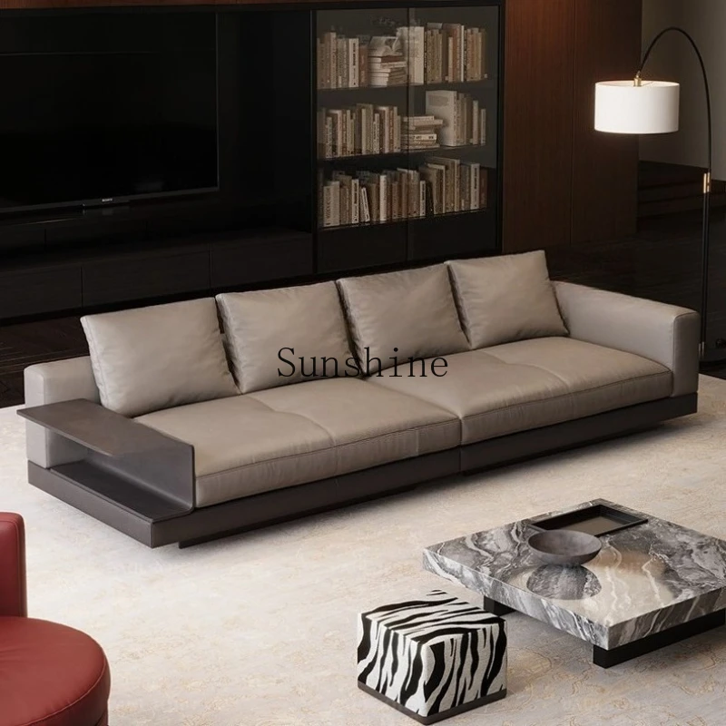 

Modern minimalist full leather sofa premium business office sofa
