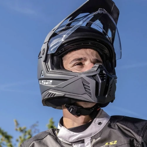 Imagen 2 del producto 2025 LS2 MX702 Cascos de motocicleta Casco de motocicleta de cara completa doble lente Casco de carreras todoterreno Capacete Cascos Para Moto DOT