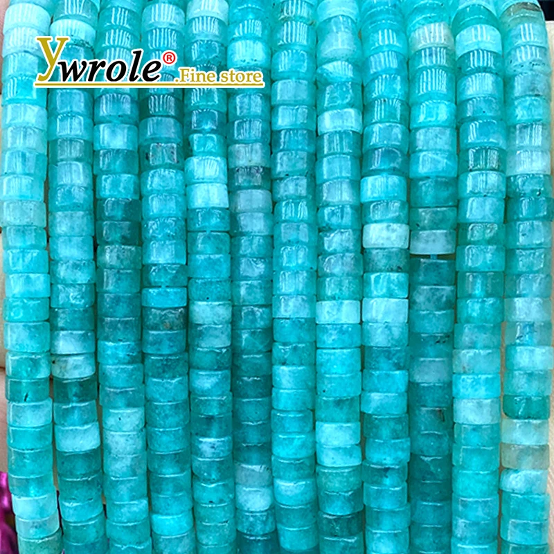 

Натуральный камень 3x6 мм, ледяной синий халцедон, плоские свободные бусины-разделители для изготовления ювелирных изделий, серьги «сделай сам», браслеты, подвески, аксессуары