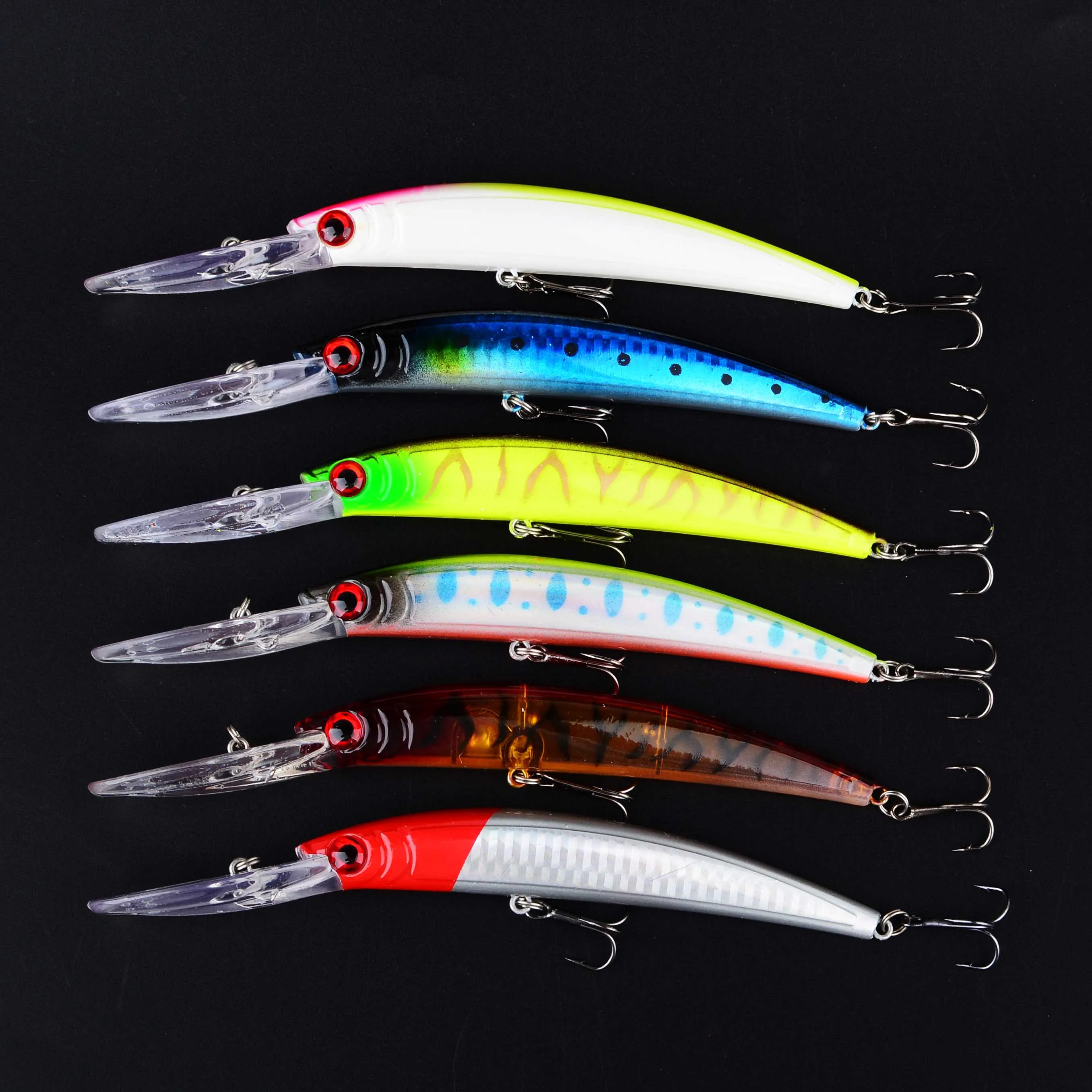 1PC Minnow Fishing Lure Laser Hard Artificial Bait 3D Eyes Fishing Wobblers Pike Carp Bait Crankbaits Fishing Tackle image 2