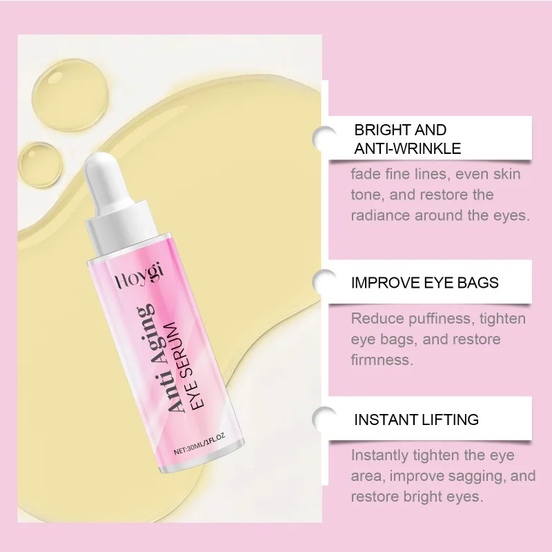 Anti Aging Eye Serum Reduce Dark Circles Puffiness Firming Fine Lines Eye Bags Deeply Moisturizing Massage Essence Eye Care