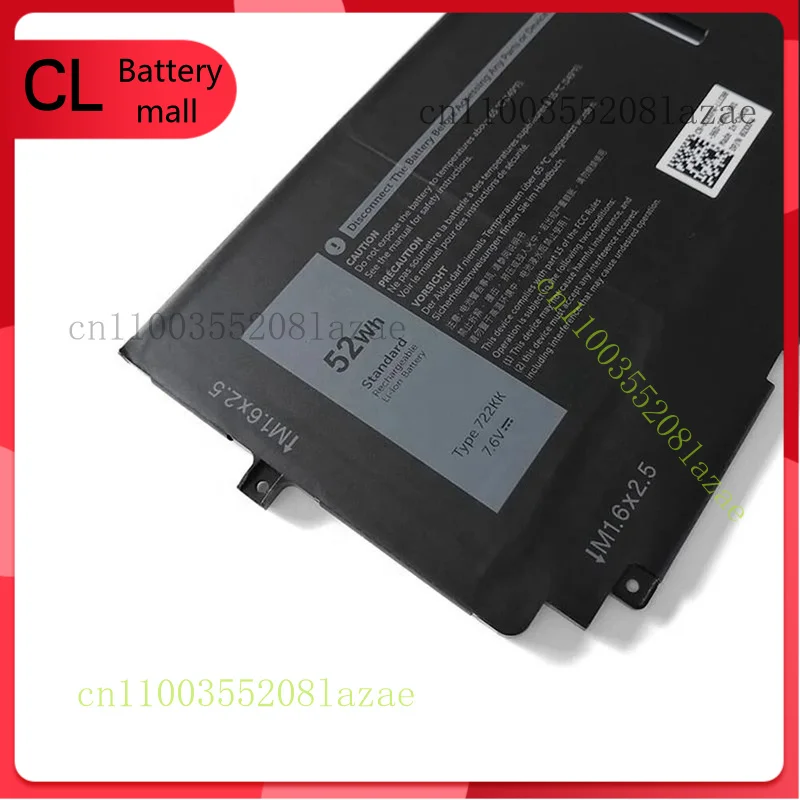 

НОВЫЙ аккумулятор 722KK емкостью 52 Втч для Dell XPS 13 9310 9300 2XXFW WN0N0 FP86V