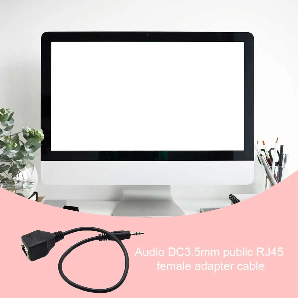 Câble adaptateur de prise Ethernet LAN 3 5mm mâle vers RJ45 femelle, formateur de contrôle tactile, extension audio réseau
