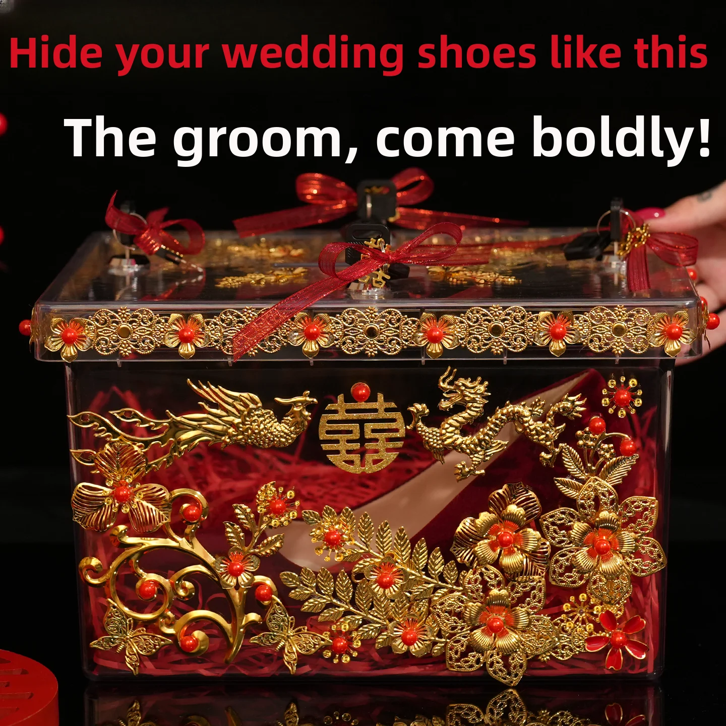 wedding-shoe-box-lock-square-ring-set-bridal-game-props-photography-new-bride-preparation-festive-celebration-supplies