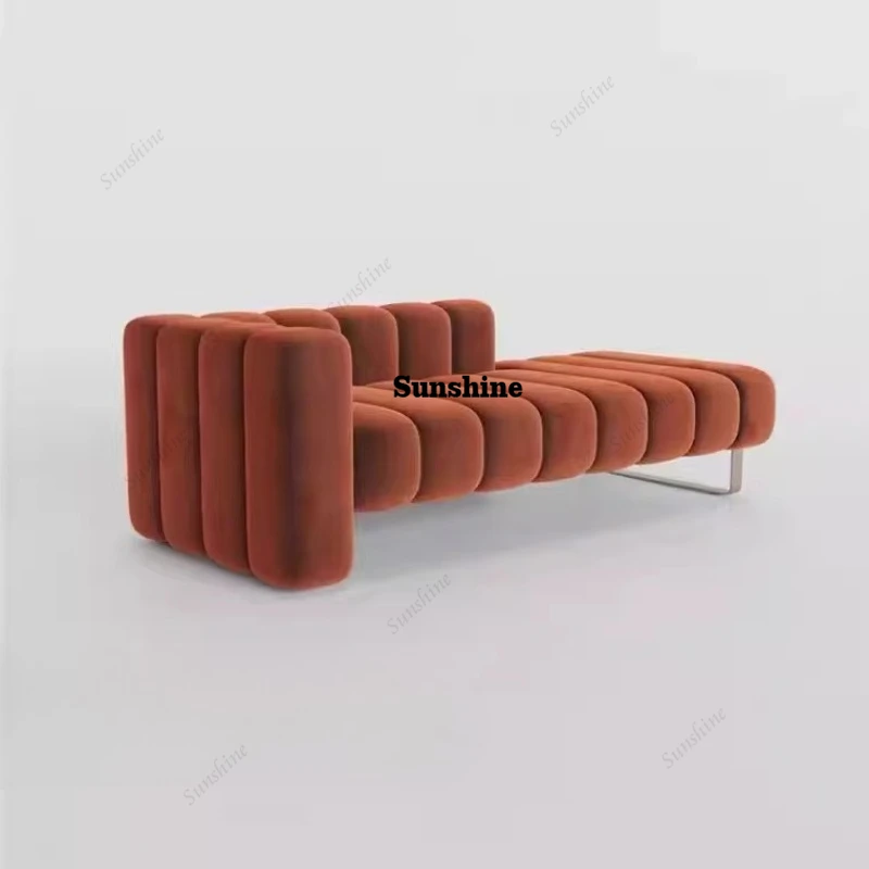 

Nordic light luxury cloakroom stool fabric backrest bedside stool