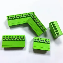 10pcs Aerial butt welding type 15EDGRK-3.5mm 3.81mm 2p-24p plug-in type 2edg type green terminal blockfor Connector row