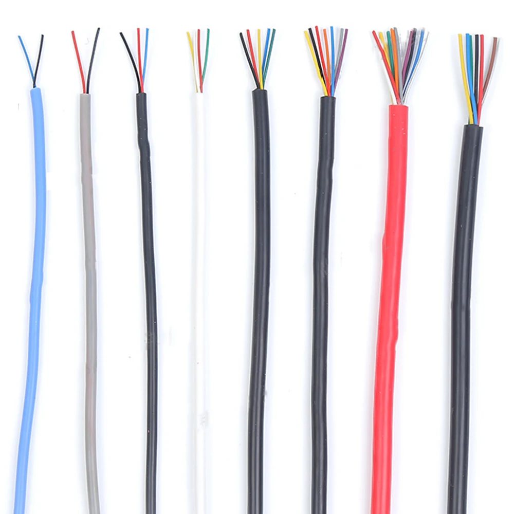 6-core Silica Gel Rubber Wire Extra Soft Silicone Wire 20 22 24 26awg High Temperature Resistant Multi-core Sheathed Cable