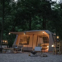 2025 Best-selling Outdoor Automatic Tent for 5-8 People 13㎡ Camping Hut Ridge Tent Space Large Gathering Tent Waterproof