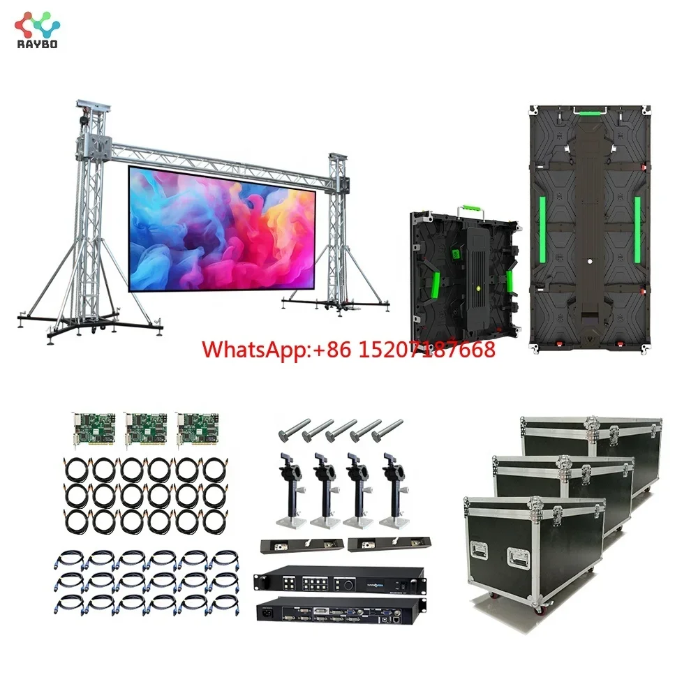 Pantallas LED Interior Fine Pitch P2.6 Ultra Thin High Resolution LED Display Board Full Color Full Rgb P26 LED Rental Screen