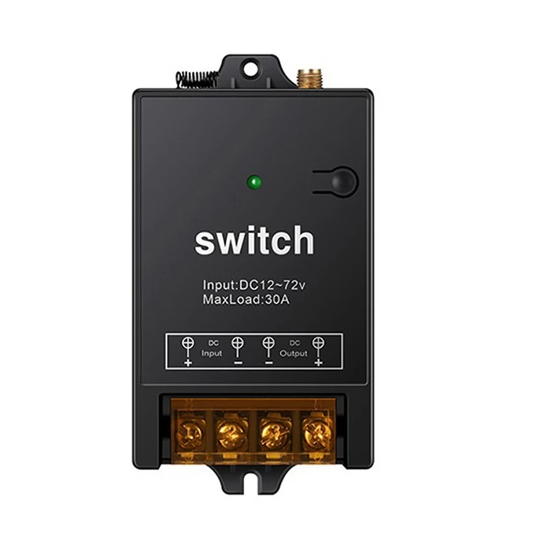 

Remote Control Switch,DC 12V/24V/48V/72V 40A Relay, Wireless RF Switch with 984FT Long Range Remote Switch