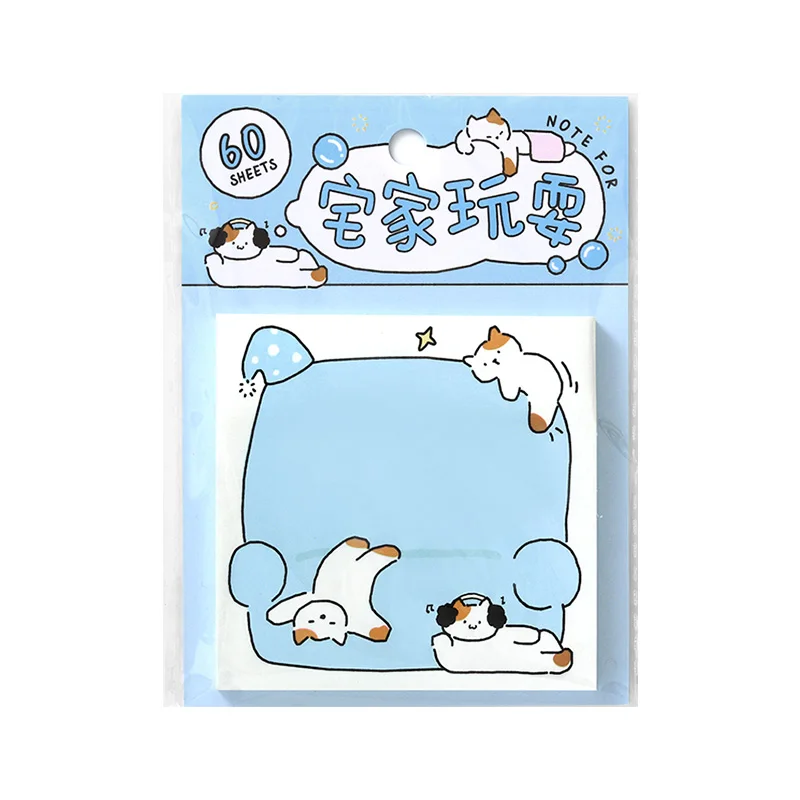 60 sheets of today's Yi Lie series Korean cute animal message notes, N stickers, Kawaii sticky notes, to-do list sticky notes view 6